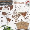 Bản đồ thế giới bằng gỗ - Chocolate