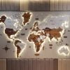 Bản đồ gỗ thế giới 3d Cookie Led