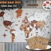 Bản đồ thế giới bằng gỗ Cookie Pins