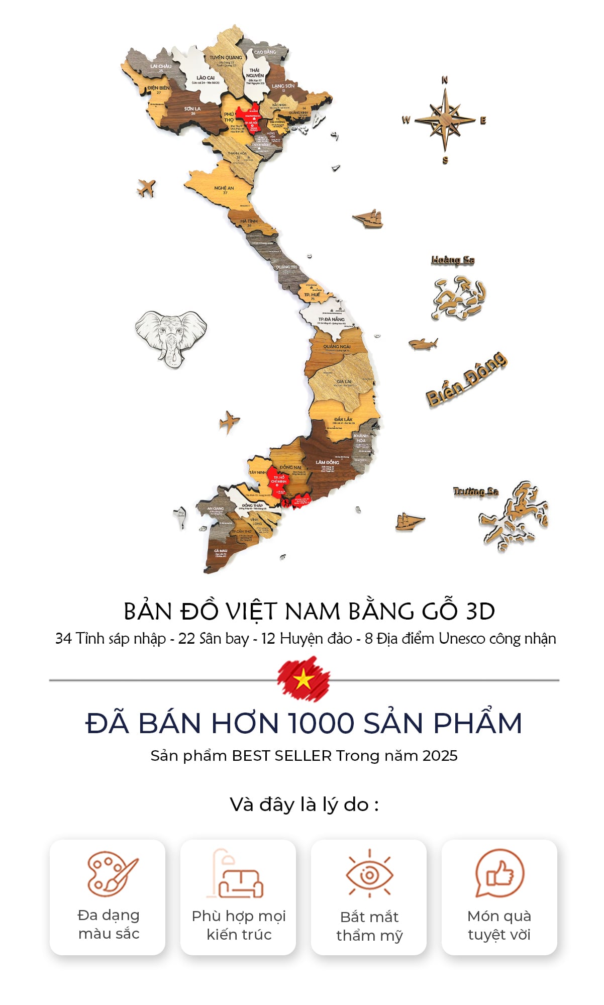Ban do go viet nam 34 tinh thanh moi nhat
